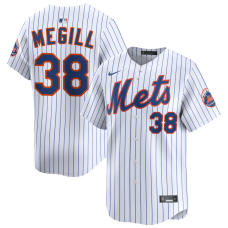 Men's New York Mets Tylor Megill #38 White Home Limited Jersey