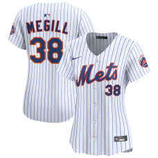 Women's New York Mets Tylor Megill #38 White Home Limited Jersey