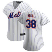 Women's New York Mets Tylor Megill #38 White Home Replica Jersey