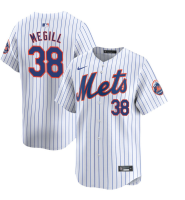 Youth New York Mets Tylor Megill #38 White Home Limited Jersey Youth New York Mets Tylor Megill #38 White Home Limited Jersey