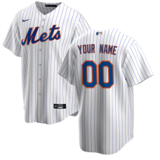 Men's New York Mets Custom White Home Former Player‌ Replica Jersey