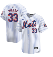 Youth New York Mets AJ Minter #33 White Home Limited Jersey Youth New York Mets AJ Minter #33 White Home Limited Jersey