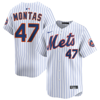 Men's New York Mets Frankie Montas #47 White Home Limited Jersey