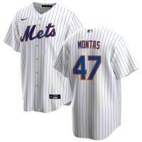 Men's New York Mets Frankie Montas #47 White Home Replica Jersey