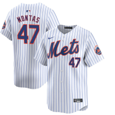 Youth New York Mets Frankie Montas #47 White Home Limited Jersey