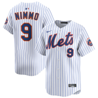 Men's New York Mets Brandon Nimmo #9 White Home Limited Jersey