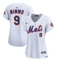 Women's New York Mets Brandon Nimmo #9 White Home Limited Jersey Women's New York Mets Brandon Nimmo #9 White Home Limited Jersey