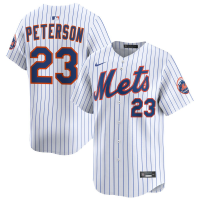 Men's New York Mets David Peterson #23 White Home Limited Jersey