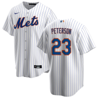 Men's New York Mets David Peterson #23 White Home Replica Jersey