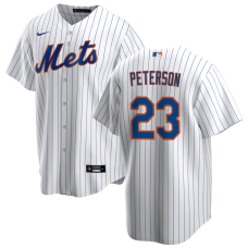Men's New York Mets David Peterson #23 White Home Replica Jersey