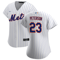 Women's New York Mets David Peterson #23 White Home Replica Jersey