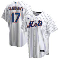 Men's New York Mets Bret Saberhagen #17 White Home Former Player‌ Replica Jersey