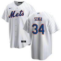 Men's New York Mets Kodai Senga #34 White Home Replica Jersey