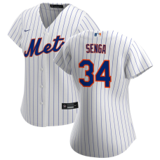 Women's New York Mets Kodai Senga #34 White Home Replica Jersey