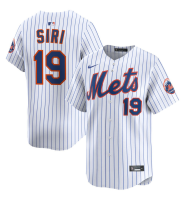 Men's New York Mets Jose Siri #19 White Home Limited Jersey Men's New York Mets Jose Siri #19 White Home Limited Jersey
