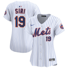 Women's New York Mets Jose Siri #19 White Home Limited Jersey