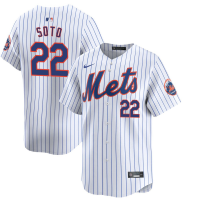 Youth New York Mets Juan Soto #22 White Home Limited Jersey