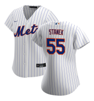 Women's New York Mets Ryne Stanek #55 White Home Replica Jersey Women's New York Mets Ryne Stanek #55 White Home Replica Jersey