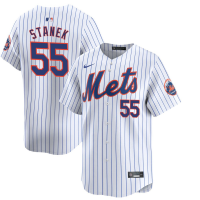 Youth New York Mets Ryne Stanek #55 White Home Limited Jersey