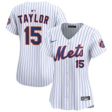 Women's New York Mets Tyrone Taylor #15 White Home Limited Jersey
