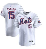 Youth New York Mets Tyrone Taylor #15 White Home Limited Jersey Youth New York Mets Tyrone Taylor #15 White Home Limited Jersey