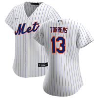 Women's New York Mets Luis Torrens #13 White Home Replica Jersey