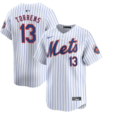 Youth New York Mets Luis Torrens #13 White Home Limited Jersey
