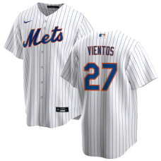 Men's New York Mets Mark Vientos #27 White Home Replica Jersey