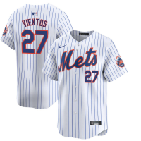 Youth New York Mets Mark Vientos #27 White Home Limited Jersey