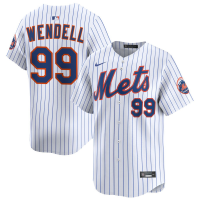 Men's New York Mets Turk Wendell #99 White Home Limited Former Player‌ Jersey
