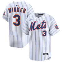 Men's New York Mets Jesse Winker #3 White Home Limited Jersey