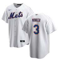 Men's New York Mets Jesse Winker #3 White Home Replica Jersey Men's New York Mets Jesse Winker #3 White Home Replica Jersey