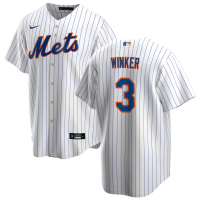 Men's New York Mets Jesse Winker #3 White Home Replica Jersey