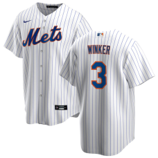 Men's New York Mets Jesse Winker #3 White Home Replica Jersey