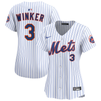 Women's New York Mets Jesse Winker #3 White Home Limited Jersey
