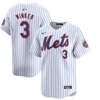 Youth New York Mets Jesse Winker #3 White Home Limited Jersey