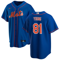 Men's New York Mets Danny Young #81 Royal Alternate Replica Jersey