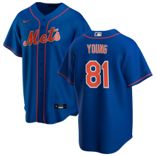 Men's New York Mets Danny Young #81 Royal Alternate Replica Jersey