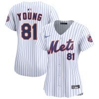 Women's New York Mets Danny Young #81 White Home Limited Jersey