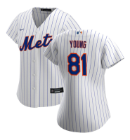Women's New York Mets Danny Young #81 White Home Replica Jersey
