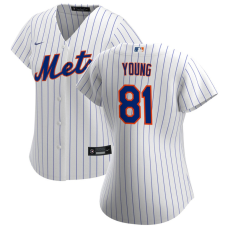 Women's New York Mets Danny Young #81 White Home Replica Jersey