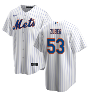 Men's New York Mets Tyler Zuber #53 White Home Replica Jersey Men's New York Mets Tyler Zuber #53 White Home Replica Jersey