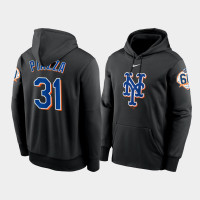 New York Mets 31 Mike Piazza 60th Anniversary Black Pullover Hoodie