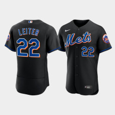 Men's New York Mets Al Leiter 2022 Authentic Alternate Black Jersey
