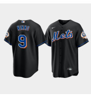 Men's New York Mets Brandon Nimmo 60th Anniversary Replica Black Jersey Men's New York Mets Brandon Nimmo 60th Anniversary Replica Black Jersey