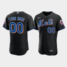 Men's New York Mets Custom 2022 Authentic Alternate Black Jersey