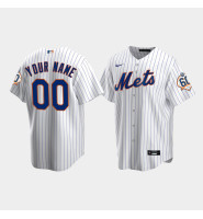 Men's New York Mets Custom 60th Anniversary Replica White Jersey Men's New York Mets Custom 60th Anniversary Replica White Jersey
