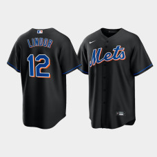 Men's New York Mets Francisco Lindor 2022 Replica Alternate Black Jersey