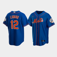 Men's New York Mets Francisco Lindor 60th Anniversary Alternate Royal Jersey