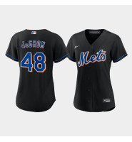 Women's New York Mets Jacob deGrom 2022 Replica Alternate Black Jersey